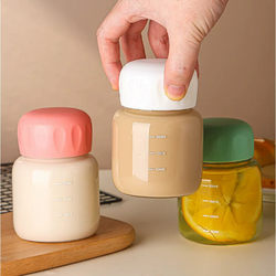 Trendy Shaker Glass Mini Milk Cup High-Temperature Resistant Fitness Water Bottle Portable with Scale for Women
