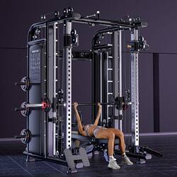 Smith Machine Comprehensive Training Device, Multi-Functional Home Fitness Equipment for Inner and Outer Thigh Exercises