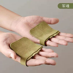 Pull-Up Bar, Deadlift, Wear-Resistant, Anti-Friction Training Aid, Dumbbell Hand Pads, Four-Finger Leather Palm Protectors, Bench Press Hand Protectors