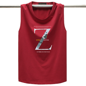 Men's vest summer tide thin cotton cotton sleeveless T -shirt tide brand loose large size, personality trendy shoulder column vest
