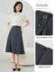 Mambe skirt for women summer professional high waist 2025 new slim mid-length skirt large size versatile commuter a-line skirt