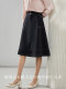 Women's 2025 summer dress new high-waist slim and versatile mid-length skirt temperament large size hip-packing A-line skirt