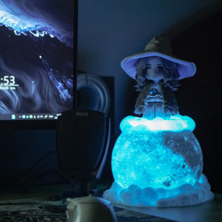 Elden Ring Merchandise: Petite Ranni Q-Version Figure, Moon Model Lamp, Cute Desktop Ornament, Gift, Trendy Toy