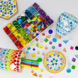 Mosaic March 8Th Women's Day Handmade DIY Glass Art Background Children's Coaster Adhesive Materials