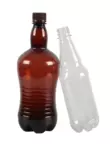 Thùng bia trong suốt 1LPET, thùng nhựa, chai đóng gói mang đi, chai bia, bình nhựa, chai rượu rỗng, thùng bia