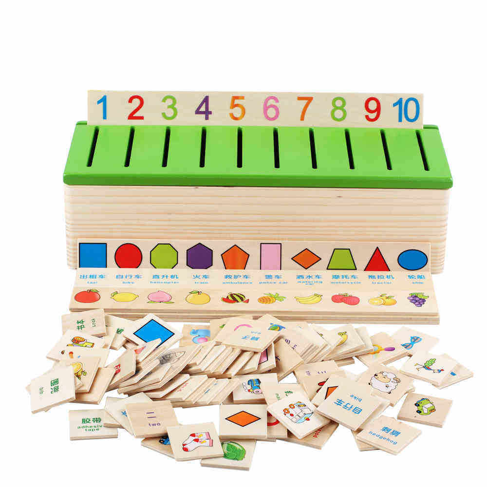 Juguete De Clasificación De Formas Y Ensartado – Madera Ecológica – Para Niños De 3+ Años – Aprende Colores Y Secuencias