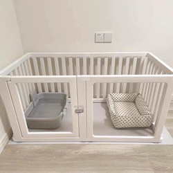 Pet Fence, Balcony Dog Fence, Anti-Escape Indoor Small Dog Cage, Fence, Dog House, One Bedroom, One Living Room, One Bathroom