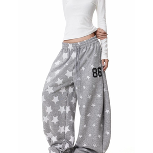 
All-over star sweatpants for women, summer thin, loose, casual, simple, versatile, comfortable, jazz dance, shopping and walking pants