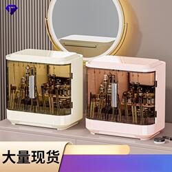 [Premium Selection] Cosmetic Storage Box with Mirror, High-End Luxury Storage Rack, Skincare Product Dressing Table Makeup Box