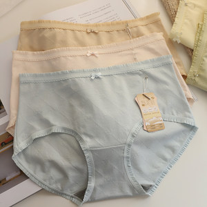 
Flower Fairy Modal Cotton Soft Breathable Bow Jacquard Sweet Girls Mid-Low-Wait Solid-Color Hips Underwear