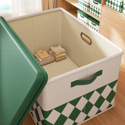 Clothes Storage Box for Home Use, Seasonal Clothing Cotton and Linen Organizing Box, Large Capacity, Extra Large, Foldable, Thickened Wardrobe Storage Box