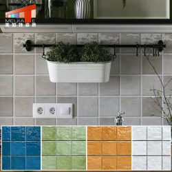 Streamer Symphony Series Gradient Color Handmade Brick Glazed Small Brick Bathroom Kitchen Tile Background Wall