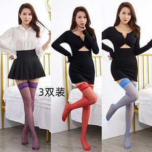 
Red stockings Christmas thigh high boots stockings women's white silk black silk lace high fishnet stockings