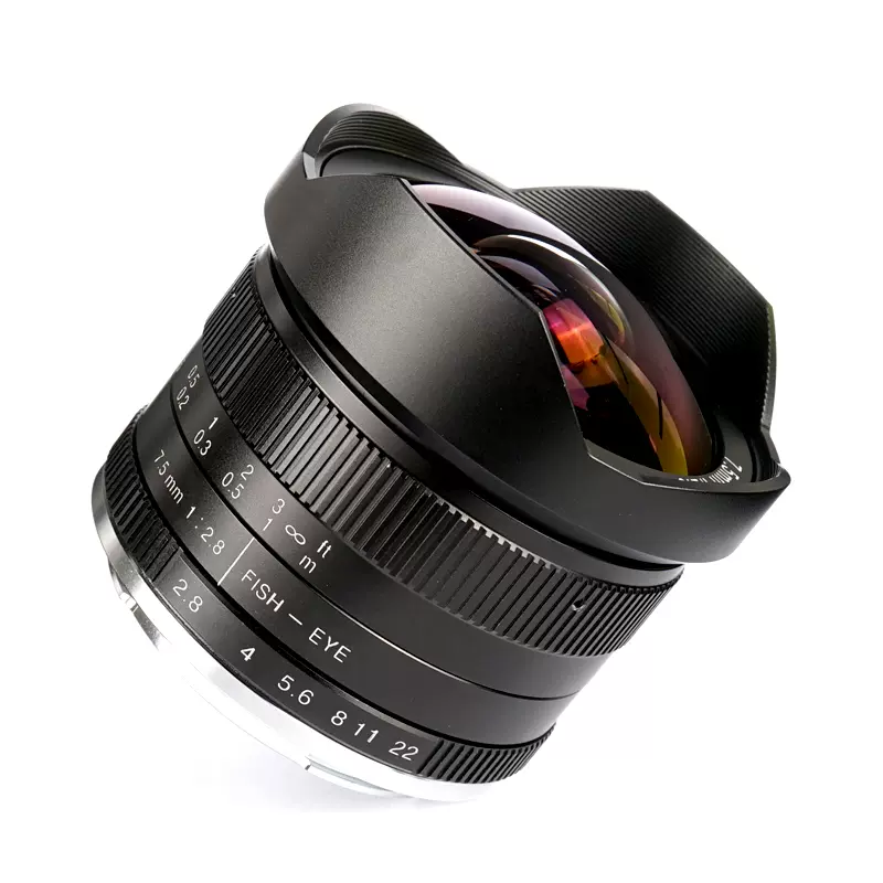 七工匠 7.5mm f2.8广角鱼眼镜头720全景适用于佳能 富士m43 索尼E-Taobao