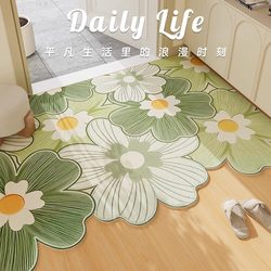 Green Fresh Pvc Floor Mat, Entrance Door Mat, Stain-Resistant, Wipeable, No-Wash, Special Doormat for Entrance and Foyer