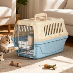 Pet Travel Crate, Cat Carrier, Portable Pet Travel Box, Handheld Cat Cage, Dog Transport Box, Car-Mounted Cage