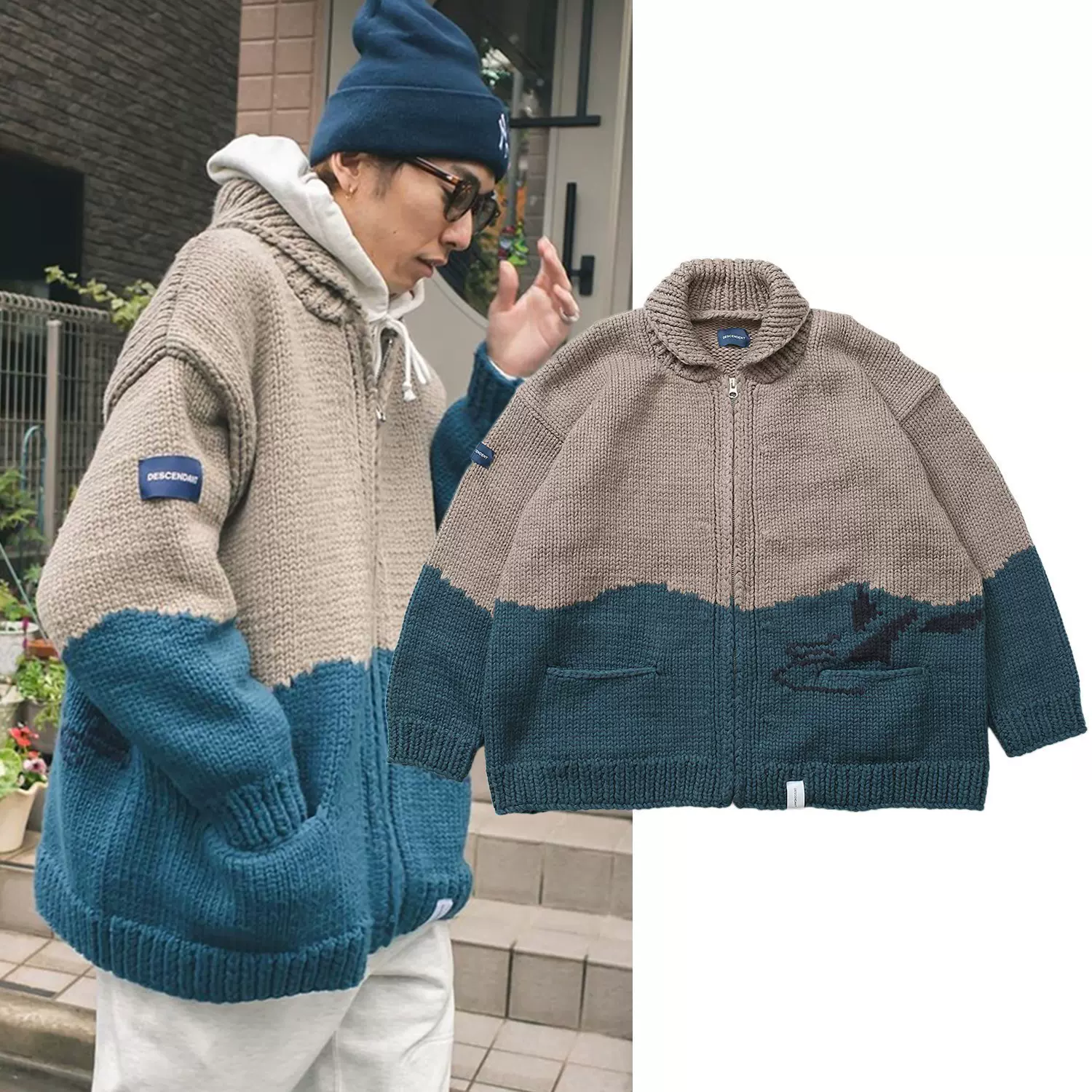 DESCENDANT SPYHOP COWICHAN SWEATER - ニット/セーター