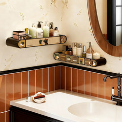 Meishida Antique-Style Washbasin Storage Rack, No-Drill Bathroom Wall-Mounted Toilet Storage Rack