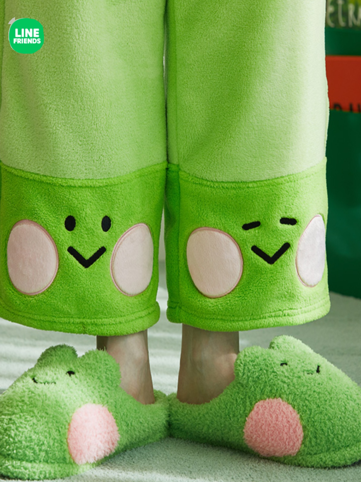 ラインフレンズ レニーニ 冬用 ぬいぐるみパジャマパンツ