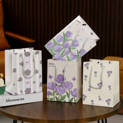Teacher's Day Gift Tote Bag ins Thickened High-End Gift Bag Birthday Flower Small Packaging Bag Paper Bag