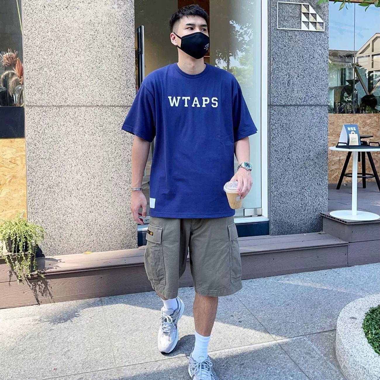 WTAPS COLLEGE /SS/COTTON 21SS經典字母LOGO印花圓領短袖T恤情侶-Taobao