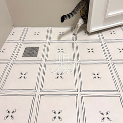 French Mid-Century Style Small Tiles Cream Style Bathroom Tiles Bathroom Kitchen Floor Tiles Hotel B&B Restaurant Toilet