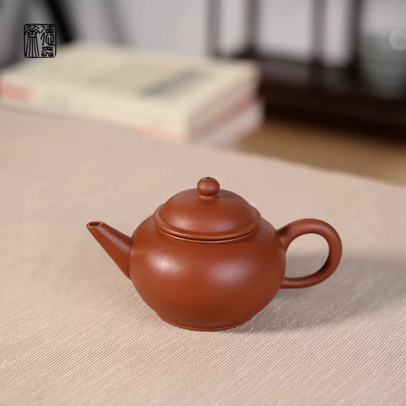德弈斋宜兴紫砂茶壶紫砂一厂七十年代文革红泥水平