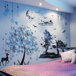 Wall Stickers for Boys' Bedroom Room Bedside Wall Decorations Background Wall Wallpaper Self-Adhesive Wallpaper Dormitory Poster Stickers
