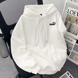 Ole's Heavyweight Pure Cotton Men's Sweatshirt 2025 Autumn and Winter New Hooded Top Youth Casual Versatile Pullover Long Sleeve