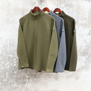 
25 autumn and winter polartec wind pro inner and outer layer warm and casual semi zipper fleece men's pullover sweatshirt