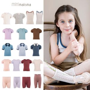 
Minimalisma26 spring and summer new baby boys and girls pure silk cotton solid color short-sleeved T-shirt vest shorts