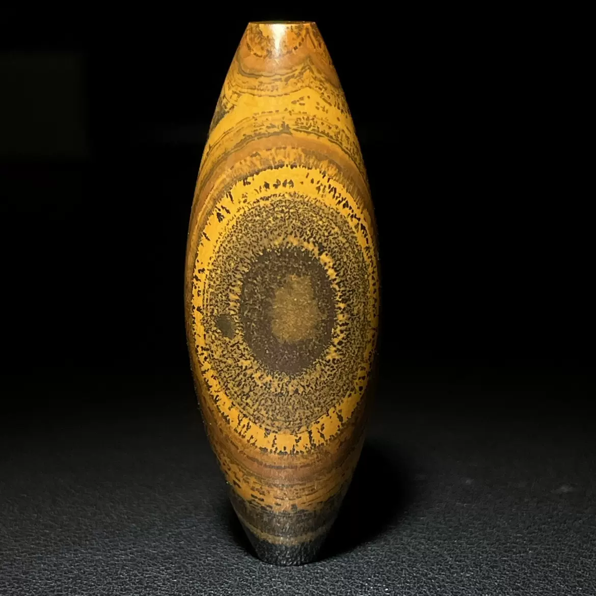 精品蒙天珠经文毛毛一眼纯天然天眼天珠九眼石页岩原石打磨