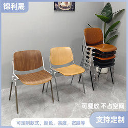 Medium-old dining chairs, stainless steel chairs, retro restaurant, cafe, catering, commercial stackable backrest stool dining table and chairs