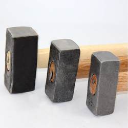 Free Shipping Masonry Hammer Stone Hammer Iron Square Hammer Large Iron Hammer Hammering Hammer Forged Square Head Iron Hammer Natural Color Iron Square Hammer