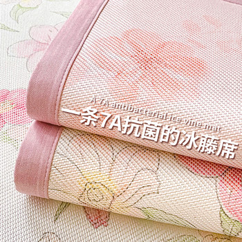 Ice silk mattress and rattan mat summer 2025 new machine-washable mattress bed cover three-piece A-class mother and baby grade bamboo mat summer