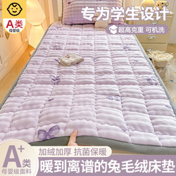 Student Dormitory Fleece-Lined Bed Sheet, Thickened Milk Velvet Mattress Pad, Soft Cushion, Winter Single Bed Mat, Blanket, Mattress