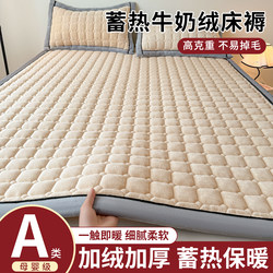 Milk Velvet Mattress Pad for Home Use, Dormitory, Student Single Bed, Thickened and Warm, Winter Bed Pad, Bedding