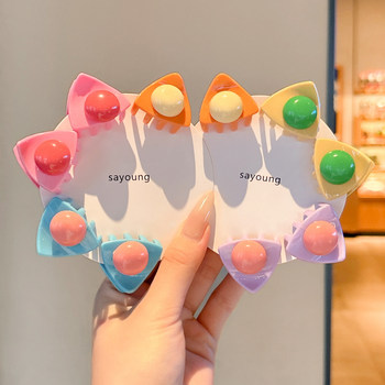 
Children's cute candy color small scratching cat ear hair clip