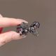 
Bow with broken hair on the forehead, duckbill clip hairpin, sweet, high-end, beautiful rhinestone side clip hollow