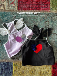 Yummyrocky Children's Clothing Angel Wings Sequined Suspenders
