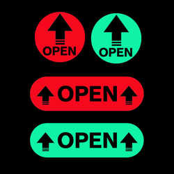 Safety Door Opening Warning Reminder Luminous Car Sticker Creative Text Open Door Window Reminder Reflective Waterproof Sticker