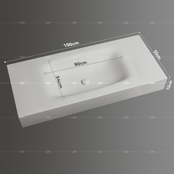 Pure acrylic skin-feel seamless integrated wash basin