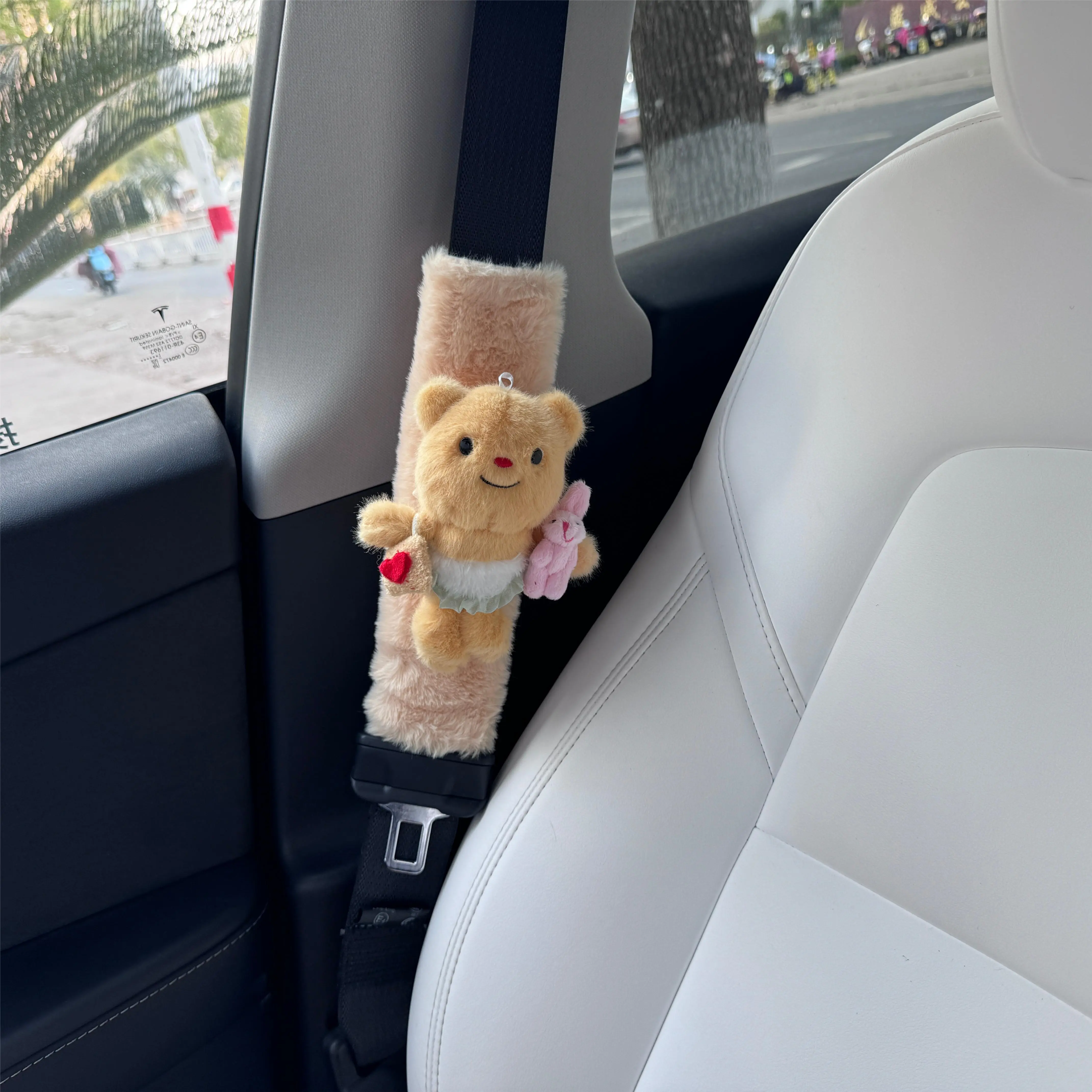 小红书超可爱黄油小熊汽车安全带护肩套车载装饰护肩套情侣饰品