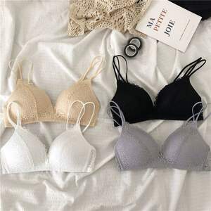 
Luo Lisi Xia Thin Show Small Underwear Girls Student Korean Style Sexy Lace Wire-Free Small Breast Push-up Bra
