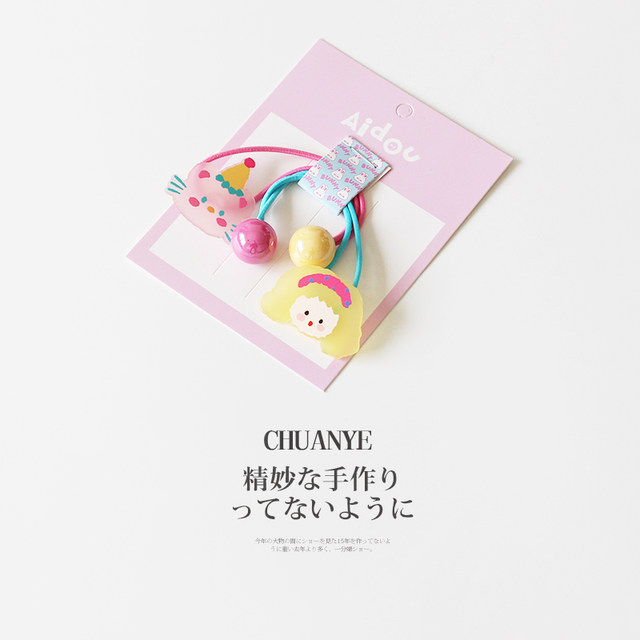 Kawano cute little animal hair rope 2025 new cartoon hair ring tie hair rubber band high elasticity durable hair accessories