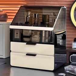 Japanese Cosmetics Storage Box, High-End Desktop Dressing Table, Lipstick and Skin Care Products, Large-Capacity Washbasin Storage Rack