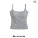 American hot girl floral small suspender vest for women with gray breast pads to make her look slim and slim base top trendy
