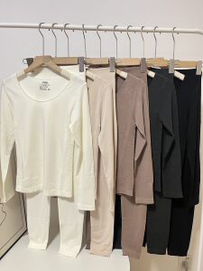 
Autumn and winter down protein amino acid hot milk leather autumn clothes and autumn trousers constant temperature heating warm suit facial mask clothing simple and thin