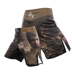 Black Myth Shorts Wukong Fighting Sports Training MMA Competition Wear-Resistant UFC Jiu-Jitsu Muay Thai Boxing Kickboxing