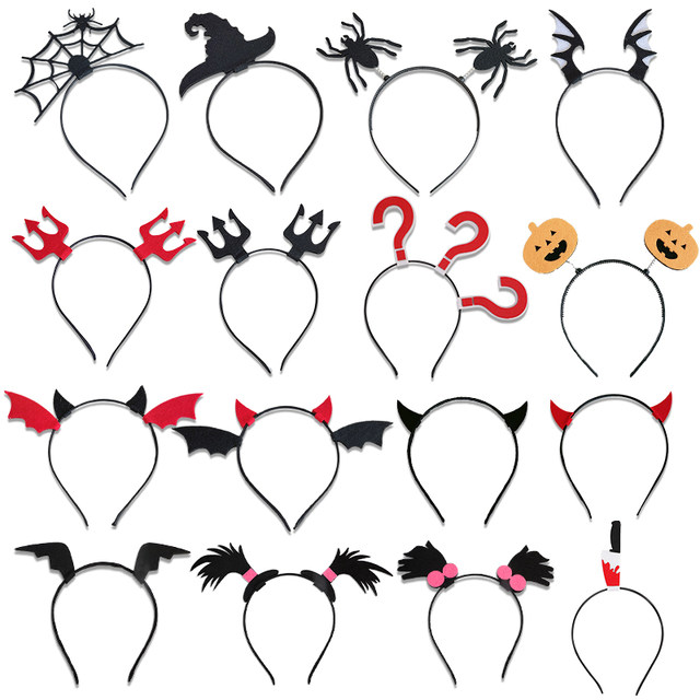 Halloween headwear, red, strange hair jewelry magic cap